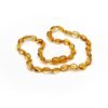 Teething necklace oval amber beads honey
