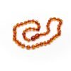 Teething necklace baroque amber beads cognac