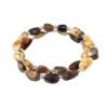 Amber bracelet oval amber beads raw green
