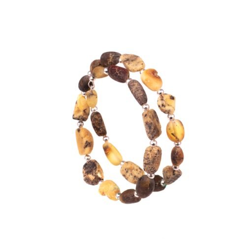 Amber bracelet raw amber beads memory wire